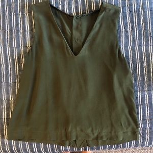 Jennie Kayne Silk V-neck Shell